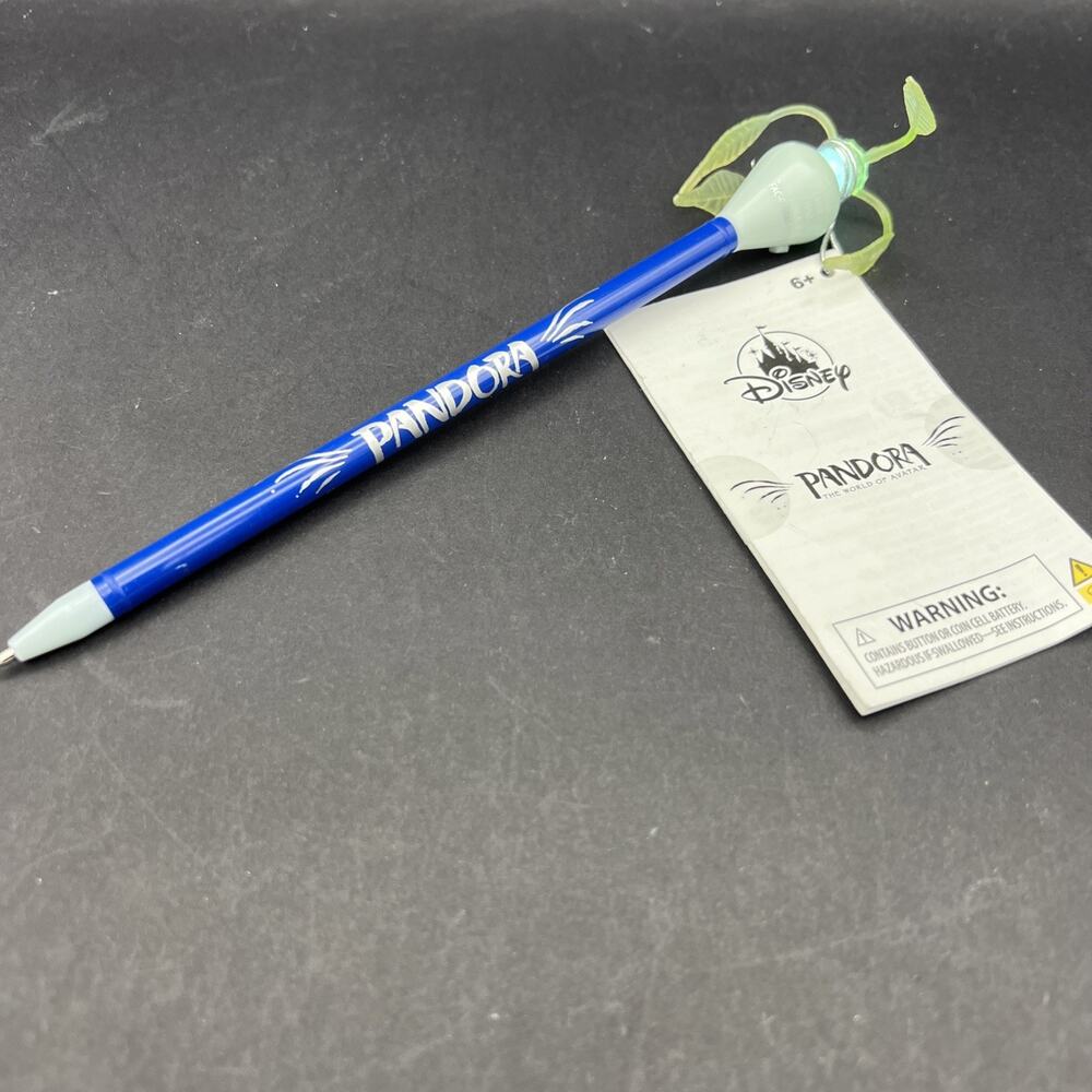 RARE Disney Pandora Pen Lights Up MISSING TOP PART Blue Ink